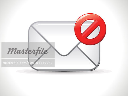 abstract shiny spam mail icon vector illustration
