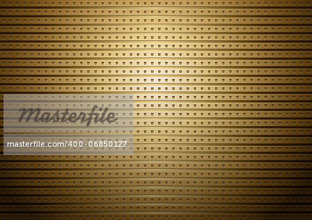 Metal plate with square holes. Illustration is available in EPS vector file.