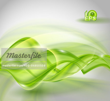 Abstract green waving background