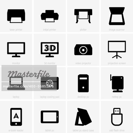 Set of computer icons