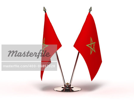 Miniature Flag of Morocco (Isolated with clipping path)