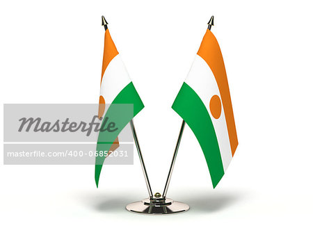 Miniature Flag of Niger (Isolated with clipping path)