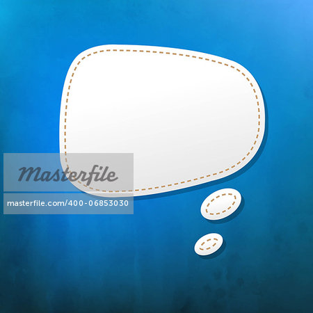 Blue Texture With Speech Bubble With Gradient Mesh, Vector Illustration