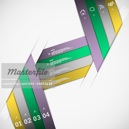 Paper ribbon template eps10 vector illustration