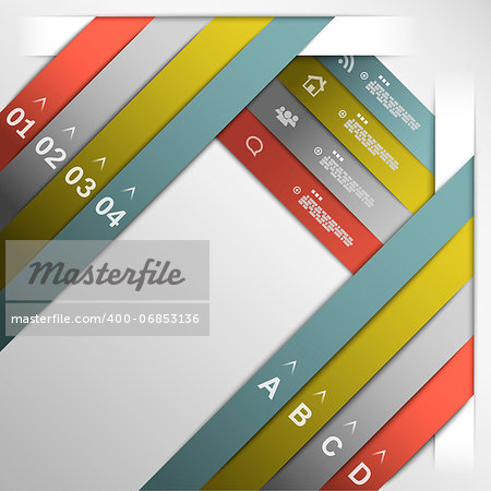 Ribbon option template eps10 vector illustration