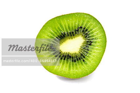 Sliced Kiwi fruit isolatated on white background