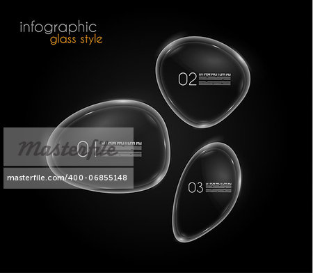 Unique Glass bubble infographics to display and classify datas in a modern stylish way. Ready to cut and past on every surface.