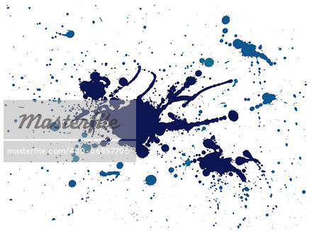 blue splash watercolor painting