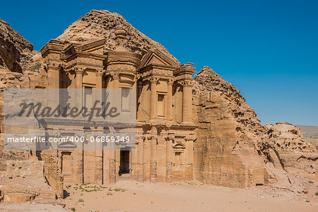 The Monastery  Al Deir in nabatean petra jordan middle east