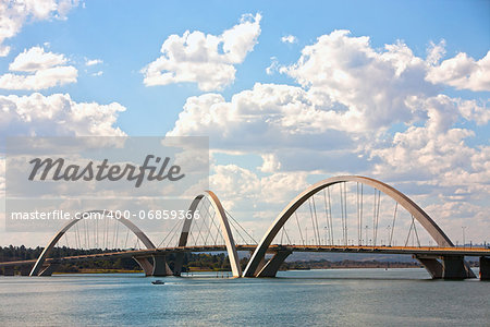 juscelino kubitschek bridge of Brasilia city capital of Brazil   The bridge was designed by Architect Alexandre Chan