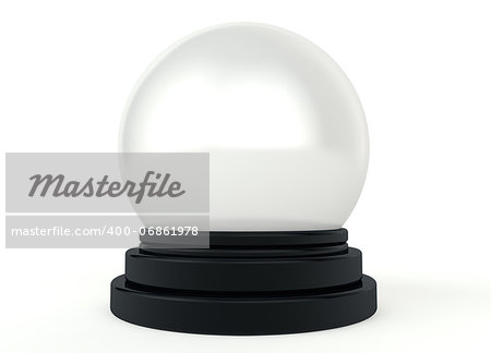 Magic crystal ball / sphere isolated on white background