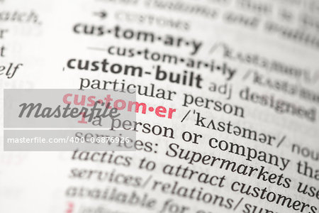 Customer definition in the dictionary