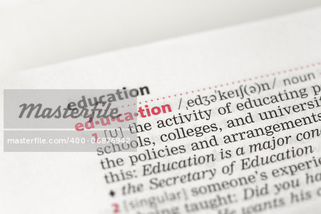 Education definition in the dictionary