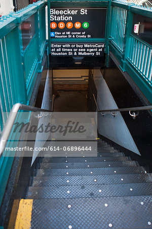 Bleecker Street subway station, New York City, USA