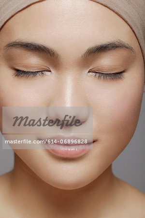 Young woman with eyes closed Young woman with eyes closed