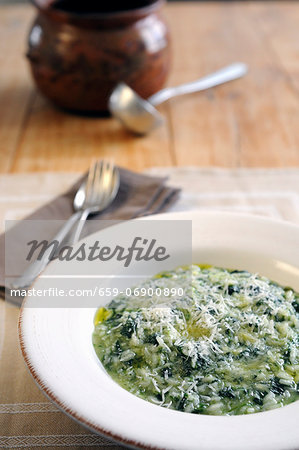 Spinach and parmesan risotto