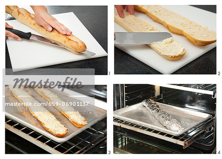 Steps for Making Cheesy Garlic Bread