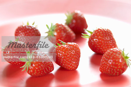 Several strawberries