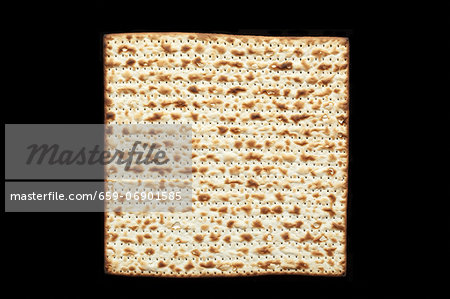 Matzoh on Black Background