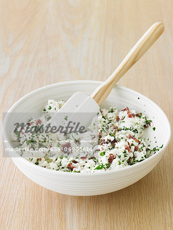 Filling of Ricotta with Bacon and Herbs