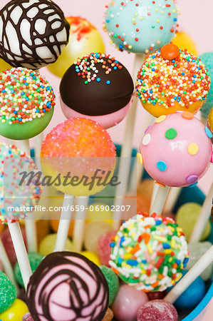 Colorful cake pops for a party