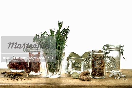 Assorted herbs and spices for preserving Assorted herbs and spices for preserving