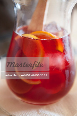 Pitcher of Sangria with Fresh Citrus Slices Pitcher of Sangria with Fresh Citrus Slices
