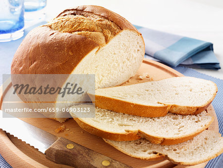 White bread with some cut slices