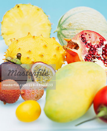 Assorted exotic fruits
