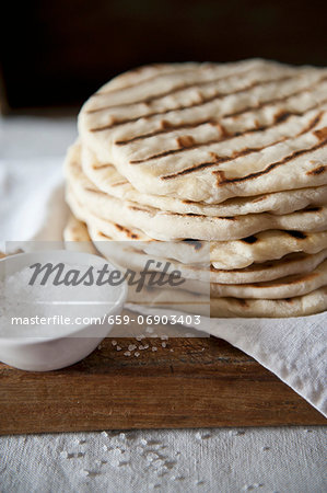 Naan bread with salt