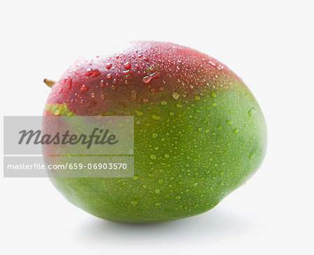 A mango with drops of water A mango with drops of water