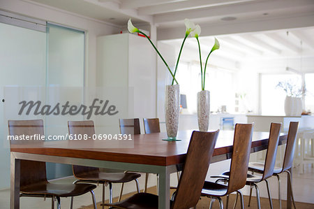 Interiors of a modern dining room