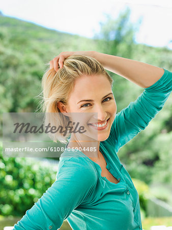 Portrait of a beautiful woman smiling