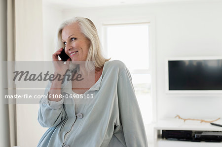 Woman talking on a mobile phone