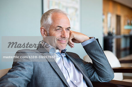 Close-up of a businessman smiling