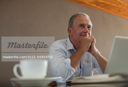 Businessman sitting at desk