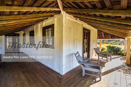 Chairs on Porch at Dundullimal Homestead, Dubbo, New South Wales, Australia