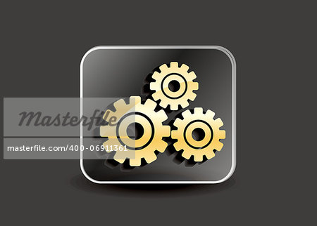 abstract settings icon vector illustration
