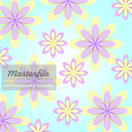 Abstract seamless floral pattern, vector illustration