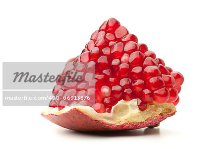 Red pomegranate. Isolated on white background