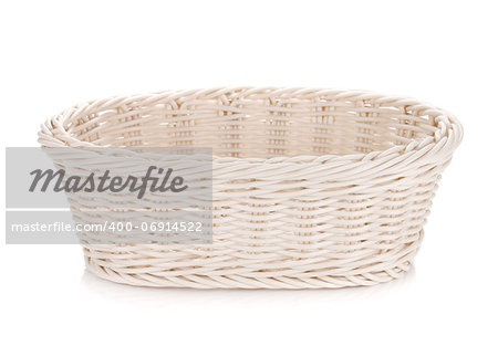 Empty food basket. Isolated on white background