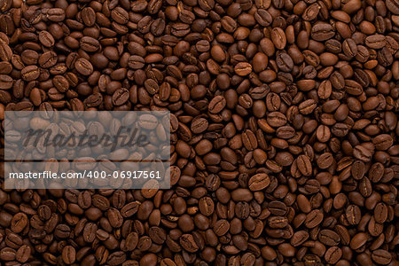 Coffee beans closeup background