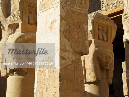 Ancient ruins of temple of Hatshepsut at Luxor in Egypt