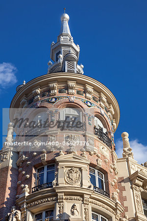 Madrid, Spain / beautiful historical building, Old architecture in the city center