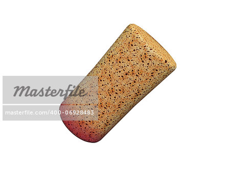 red wine cork isolated on white background