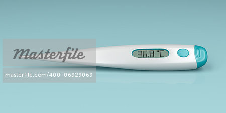 Digital thermometer, 3d rendered image