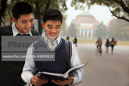 Two University Students on Campus