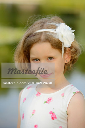 Portrait of a girl in summer, Bavaria, Germany