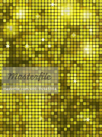 Vector bright yellow   background. Vertical rectangle  mosaic with light spots