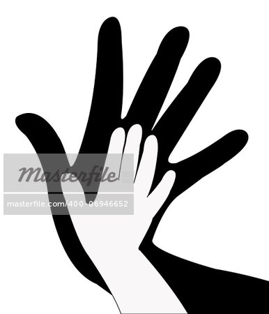 hands silhouette vector